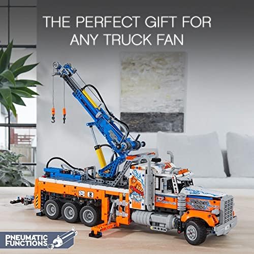 LEGO Technic Heavy-Duty Tow Truck 42128 with Crane Toy Model Building Set, Engineering for Kids Series - Image 3