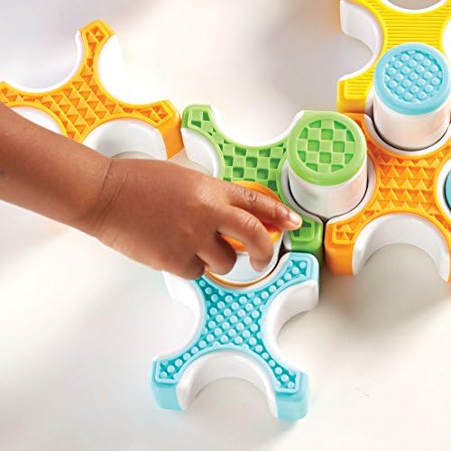 Guidecraft Grippies Stackers - 24 Piece Set, Stem Soft Grip Magnetic Building Toy for Toddlers - Image 4