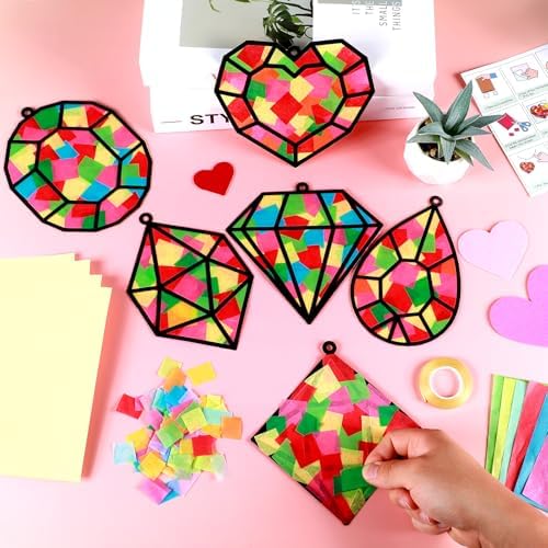 Qyeahkj 36Set Jewel Suncatchers Crafts Kit for Kids - Image 5