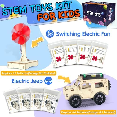 kortes 24Pack STEM Kits for Kids Classroom, Science Building Project Craft for Ages 8 9 10 11 12, 3D Wooden Model Kit, STEM Toys for Boys Girls Birthday Gifts Party Favors School Exchange Gifts - Image 3