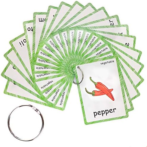 Set of Vegetables Flash Cards for Toddlers(20 pc) | Kids Learning Flashcard & Montessori Pocket Cards Toys | Perfect for Pre-K Decor Background Wall Stickers, Teacher/Autism Therapists Tools by SANTSUN