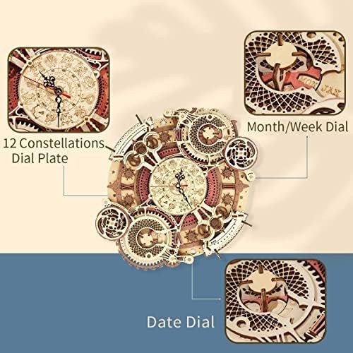 ROKR 3D Wooden Puzzle for Adults Bundle Marble Run & Vintage Puzzle Clock & Treasure Box for Family - Image 4
