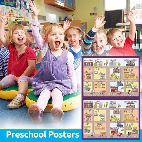 Building & Places Mind Mapping| Educational Posters for Toddlers and Kids | English Teaching Aid Tool| Handy Wall English Charts Reference for Students| Great for School Classroom Décor(17x24in) - Image 6