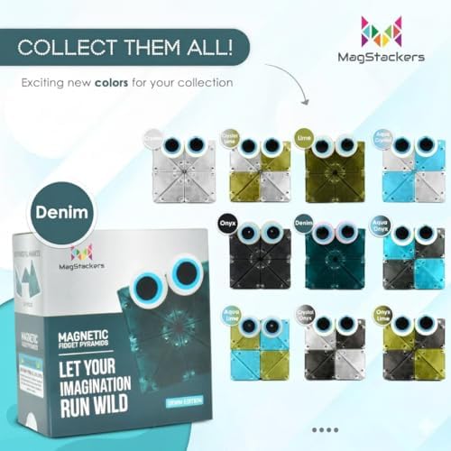 MagStackers Magnet Fidgets for Kids - 22 Pc Magnetic Tiles Toy Building Set with Tetrahedron and Tripyramidal Magnet Blocks for 5+ Years - Reduce Fidgeting and Create 1000+ Fun Creatures and Designs - Image 5