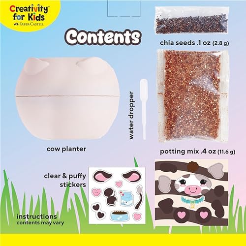 Creativity for Kids Plant-a-Pet Barnyard Pig Kit | Decorate, Plant & Grow Your Own Pet | Chia Seed Gardening Craft | Spring Crafts & Screen-Free Kids Activity (Ages 6+) - Image 2