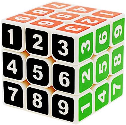 Sudoku 3x3 Magic Cube Stickerless 3x3x3 Number Speed Cube Puzzle by GoodCube