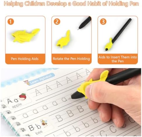 Grooved Writing Books for Kids, Reusable Magic Practice Workbook 4 Pack - Image 5