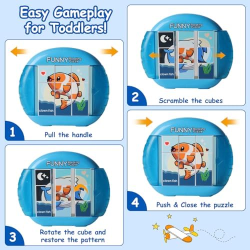 Rotating Puzzle for Toddlers Kids 3+, Travel Essentials Toys - Image 2