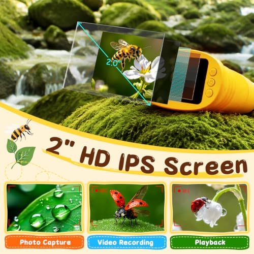 SEEKID Microscope for Kids 200-1000X, STEM Toy Science Kit for Kid(Yellow) - Image 4