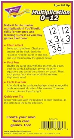 Trend Enterprises Multiplication 0-12 Flash Cards, 91 Skill Drill Cards - Image 5