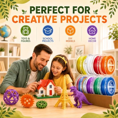AOSEED PLA Filament Set 1.75mm (±0.02mm), 8-Pack, 200 g (0.44 lb) per Spool - Image 6