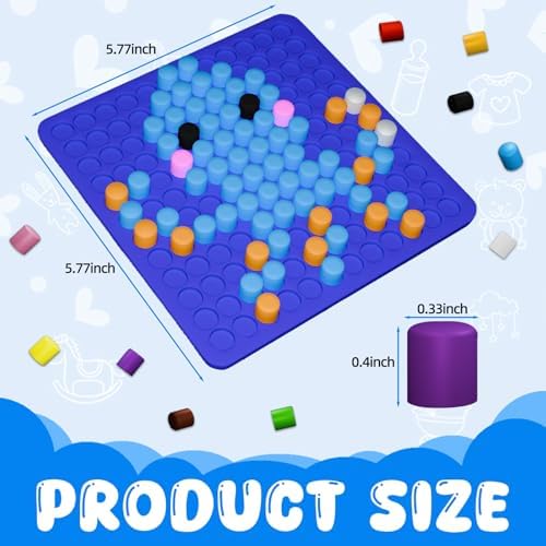 STEM Toys Pixel Art Kit for Kids, 500 Pcs 10 Colors Pixel Bricks Challenge Fine Motor Skills Game Educational Science Kits Learning Toys for Math Manipulatives Sensory Bin Sorting Counting Training - Image 2
