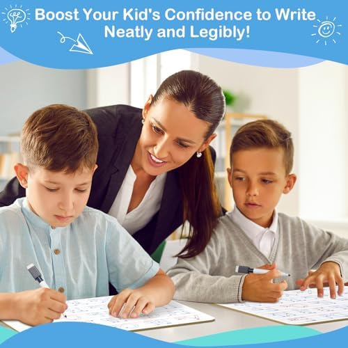 Aizweb Handwriting Practice Dry Erase Board,9" x 12" ABC Alphabet Letter Tracing for Kids Ages 3-5 Writing Small Whiteboard,Pre k Toddler Preschool Kindergarten Learning Activities,Homeschool Supplies - Image 2