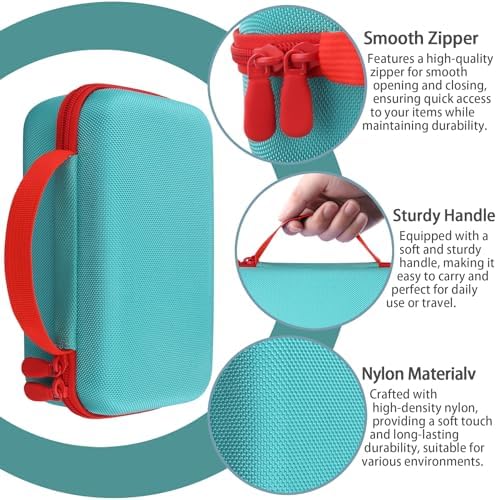 co2CREA Storage Case for 3D Printing Pen Set, Green Case +Red Zipper - Image 5
