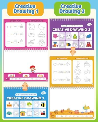 Magic Grooved Writing Practice Activity Books for Kids Age 3-5 6-8 - Image 4