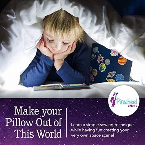 Pinwheel Crafts Space Pillow Sewing Kit for Kids 8-12 with Mini Telescope - Image 4
