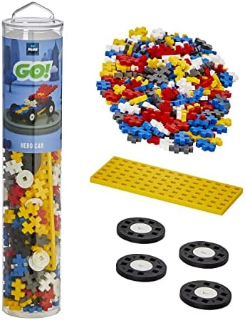 PLUS PLUS Color Cars Tube, Hero - Car Building Kit, 200 pc Hashtag Blocks - Image 2