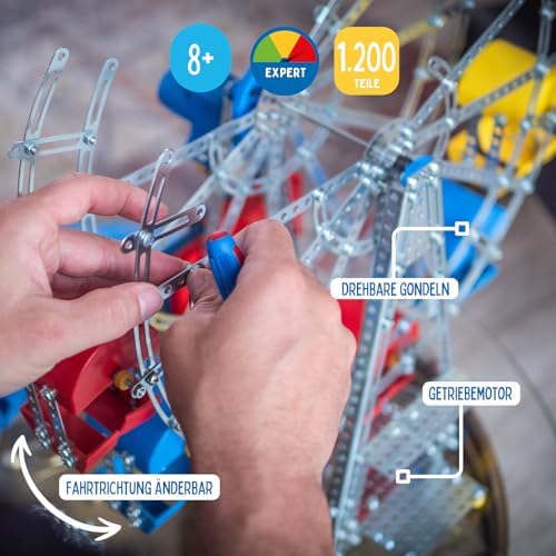 Eitech Classic Ferris Wheel Construction Set, Intro to Engineering and STEM Learning, Steel, 24 GHZ - Image 2