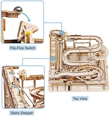 ROKR Wooden Puzzles Marble Run Mechanical Model Kit Bundle 3D Self-Assembly Puzzles for Adults Gifts for Teens 14+ - Image 3