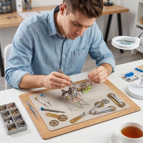 3D Metal Puzzles for Adults Teens-160+Pcs-Mechanical Bee Insect Models-3 Hours to Build-Ideal for Birthday Gifts and Decorations(Mechanical Bee B) - Image 5