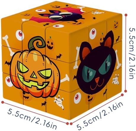 Halloween Speed Cube 3x3 Magic Cubes, Party Puzzle Game Toys, Educational Brain Teasers for Kids - Image 6