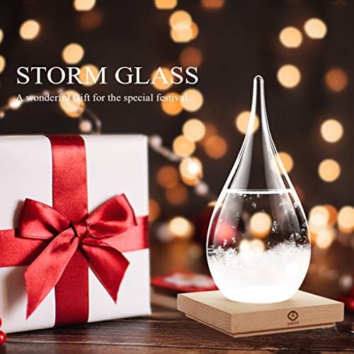 Storm Glass Weather Predictor,Christmas Snow Globe Storm Glass Barometer Weather Predictor, Home and Office Decorative Glass Bottles, Christmas Unique Gifts for Women/Men (L) - Image 5