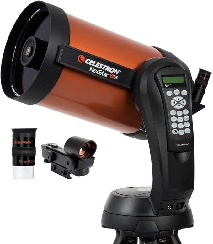 Celestron - NexStar 8SE Telescope - 8-Inch & NexYZ DX Kit - 3-Axis Universal Smartphone Adapter & 18778 AC Adapter (Black)