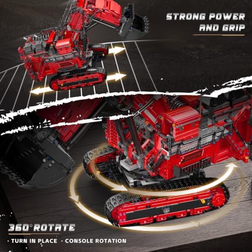 Mould King 17071 RC Excavator Building Set for Adults, 4767 Pieces Truck Construction Vehicle Model, APP Remote Control Truck with Engines, STEM Engineering Toys - Image 3