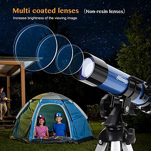 AOMEKIE 40040 Kids Astronomical Telescope for Beginners, 32X Refractor Telescope with Tabletop Tripod, Simple Assembly, for Moon Watching, Children Birthday - Image 2