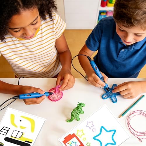 3D Printing Drawing Book,3D Printer Drawing Molds Paper Stencils for 3D Printing Pen,20 Sheets 40 Colorful Patterns 3D Drawing Paper Templates, with a Reusable Transparent PVC Drawing Board. - Image 3
