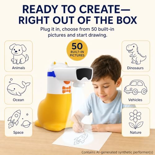 AI Drawing Projector for Kids, Birthday Gift Toy, Ages 5-12 - Image 4