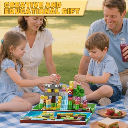 Magnetic Building Blocks with Iron Storage Box - Image 3