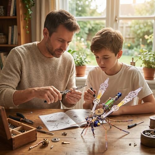 3D Metal Puzzles for Adults Teens-160+Pcs-Mechanical Mosquito Bee Insect Models-3 Hours to Build-Ideal for Birthday Gifts and Decorations (Mechanical Mosquito) - Image 3