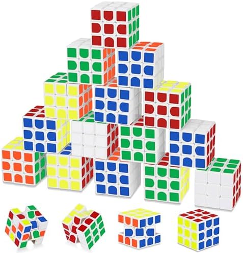 Mini Cube Party Favors for Kids: 20 Pack Magic Cube Party Puzzle Game Toys by Libay
