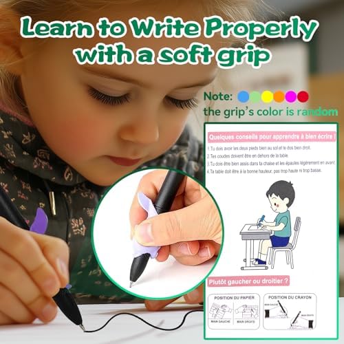Magic Grooved Writing Practice for Kids - French, Small, 4 PCS | 4 French handwriting practice books, Français Grooved workbooks, Disappearing refills, Reusable trace trek copybooks for kids - Image 5