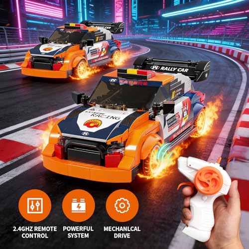 STEM Building Toys for 6 7 8 9 Years Old, 261PCS Remote Control RC Race Car Engineering Construction Kit, Educational Learning Blocks Set, Best Birthday Gift for Boys Girls Ages 6-8+ - Image 4