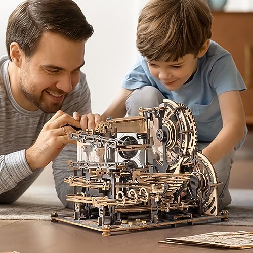 ROKR 3D Wooden Puzzles for Adults Bundle Set - Illuminous Globe & Large Marble Run, Unique Gift Hobby for Boys Girls Family - Image 3