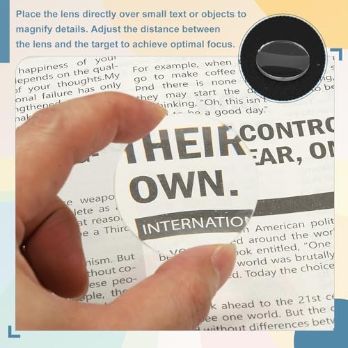 PATIKIL 12 Pack Biconvex Lens, 20.6mm Dia. 106mm Focal Length Optical Lenses Magnifier Paperweight Acrylic Double Convex for DIY Office Desk Home Science Experiment Telescope - Image 4