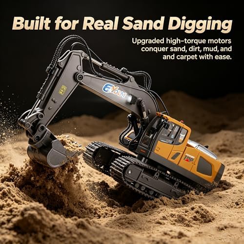 3-in-1 Remote Control Excavator Toy for Boys 3-5 4-7 6-8 9 10 12 Years Old - Image 3