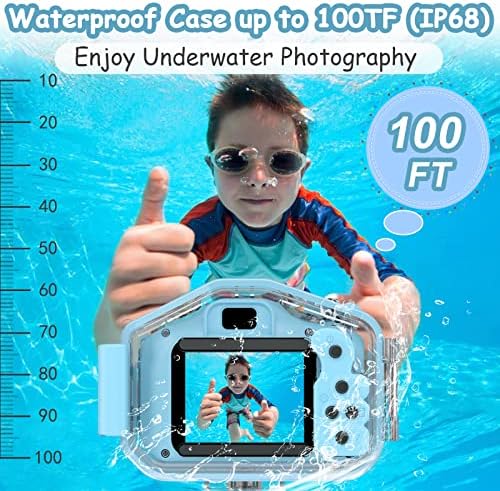 DEKER Kids Waterproof Camera, Underwater HD Digital Camcorder, Blue - Image 3