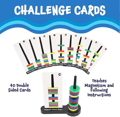 Popular Playthings Magnetic Match Rings, Stacking and Matching Magnets Game - Image 4