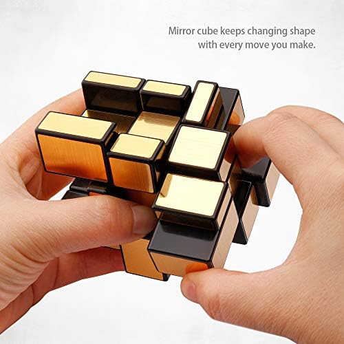 D-FantiX Shengshou Gold Mirror Cube 3x3x3, Different Shape Shifting Puzzle - Image 3