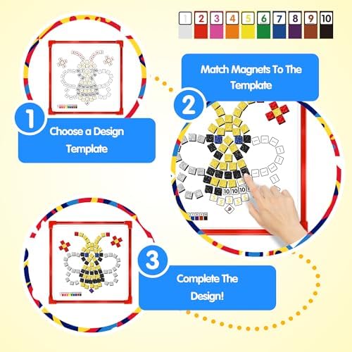 GLEEHAPY Learning Educational STEM Toy, Mosaic Magnetic Puzzle - Image 3
