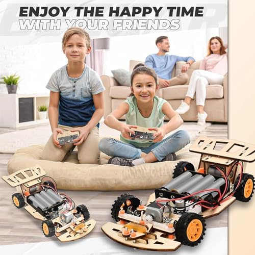 Self-Centering Steering Remote Control Car，STEM Projects for Kids Ages 8-12，Engineering kit, DIY rc car kit, STEM Kits for Kids Ages 8-12 - Image 6