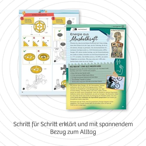 Kosmos ‎620783 Mechanical Power, Entdecke spielerisch Mechanik, Bausatz mit Spiral-Motor für Rennauto, Roboter und Timer, Experimentierkasten für Kinder ab 8-12 Jahre Bunt - Image 6