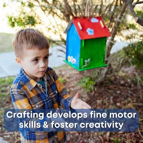 12 Bird House Kits for Kids to Build & Paint - Bulk Wood DIY Craft Sets - Image 5