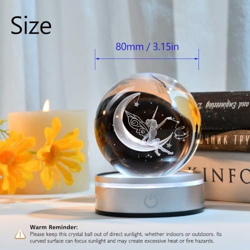 IFOLAINA Moon Fairy Crystal Ball Gifts for Girl Her Birthday Holidays - Image 4