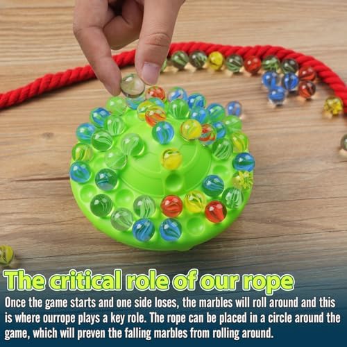 Marble Game & Balance Game for Kids - 60 Premium Glass Marbles, Strategy Fun Toy for 1-4 Players, Ready to Play Out of The Box 8 Years Old - Image 6