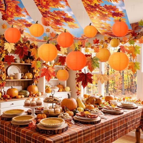 80 Pcs Fall Ceiling Decor for Classroom Thanksgiving Hanging Set by Relaxgiant
