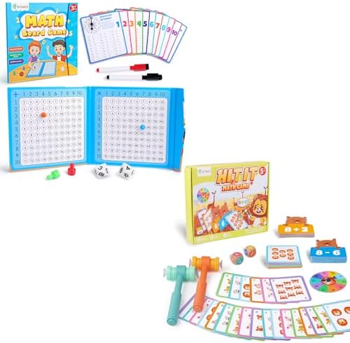 D-FantiX Magnetic Addition Multiplication Game Board & Addition and Subtraction Games by D-FantiX